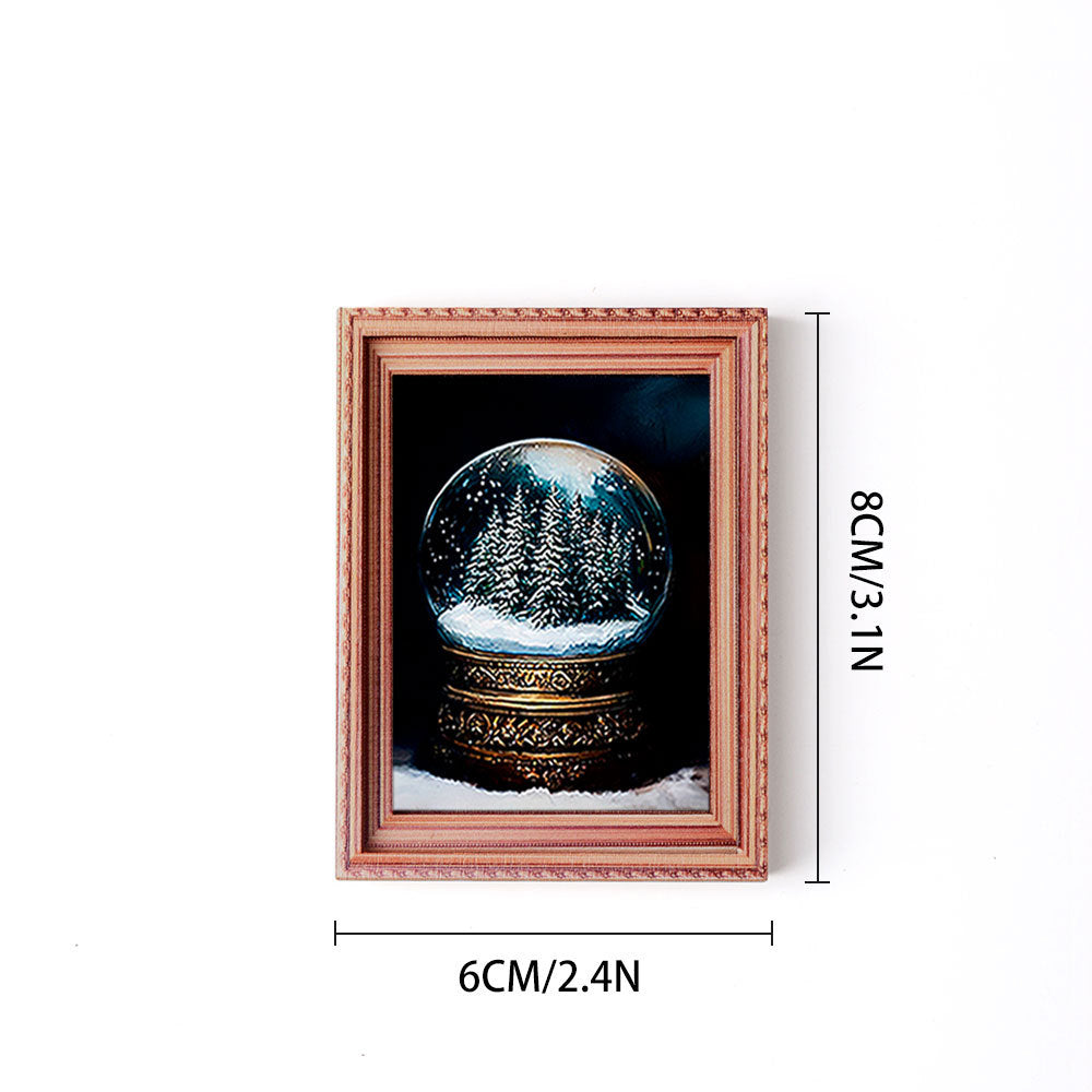 Wholesale Christmas Retro Wooden Photo Frame Magnetic Fridge Magnet